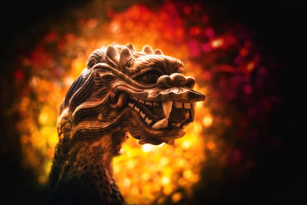 Tuin Decoratie Dragon Fire Bokeh — Stockfoto