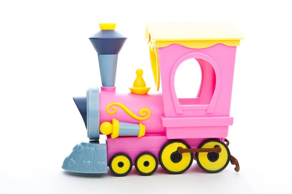 Bebek Renkler Oyuncak Tren Studio Kalite Beyaz Arka Plan — Stok fotoğraf