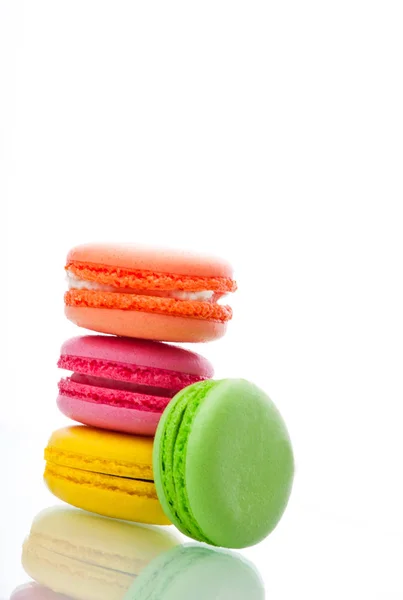 Sweet Dessert Cake Macaroon White Background — Stock Photo, Image