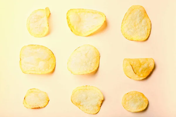 Salt Potato Chips Studio Quality Light — Stock Photo, Image