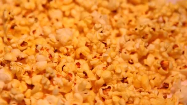 Pop Corn Makro Görüntüleri Stüdyo Işık — Stok video