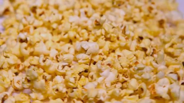 Pop Corn Makro Materiał Studio Światła — Wideo stockowe