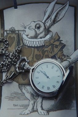 Tavşan vintage saat retro duvar kağıtları