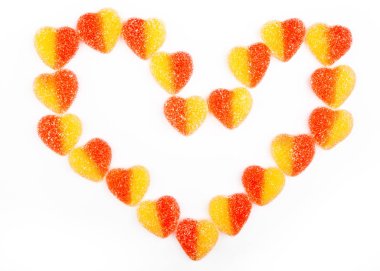 Canım marmelat şeker beyaz arka plan 