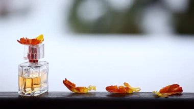 Cam parfüm şişe Lale kış kar