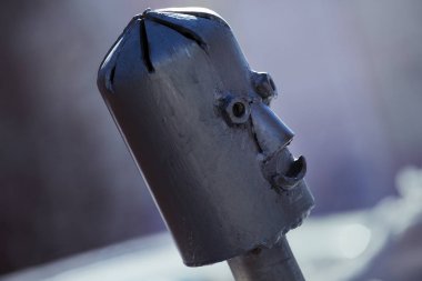 Gümüş Metal Robot baş 