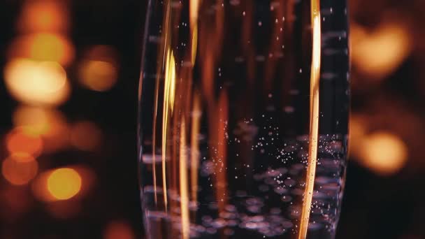 Champagne Bubliny Studio Kvalitní — Stock video