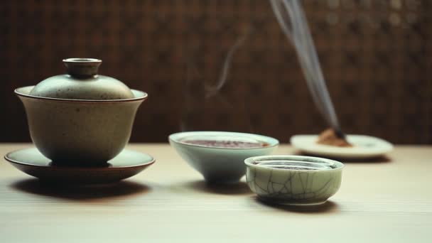 Chá Preto Chinês Filmagem — Vídeo de Stock