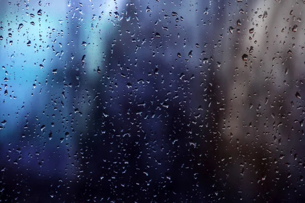 Fenster Regen Tropfen Frühling — Stockfoto