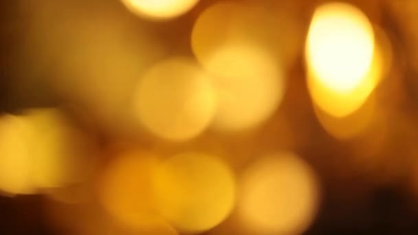 Gold Bokeh Wind Studio Hintergrund Aufnahmen — Stockvideo