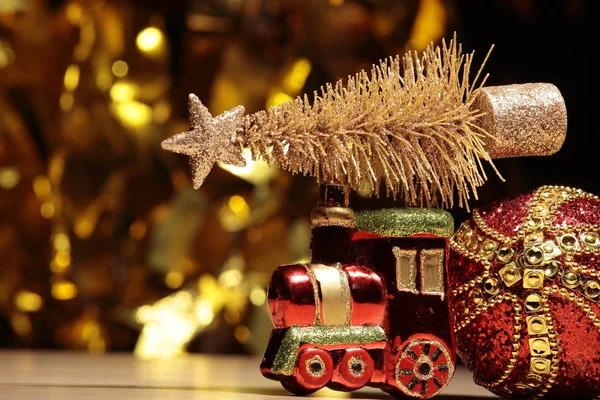 Miniatur Tannenbaum Zugtisch — Stockfoto