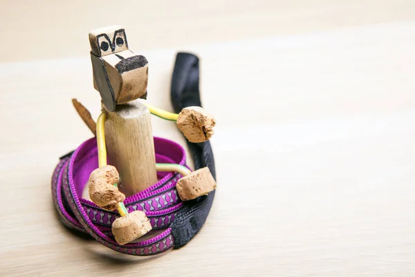 Collier Pour Chien Fond Table Bois — Photo