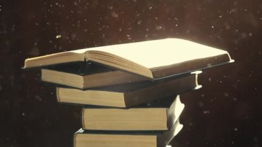 Kitap tozu koyu ahşap arka plan HD görüntüleri 