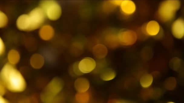 Bola Ouro Bokeh Fundo Escuro Imagens — Vídeo de Stock