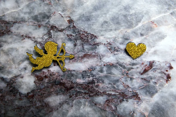 Cupid Heart Sharp Marble Background — Stock Photo, Image