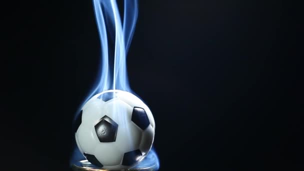 Footage Ball Smoke Dark Background — Stock Video