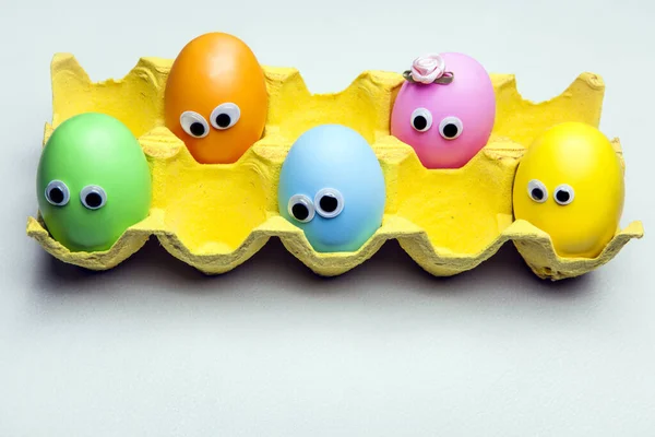 Image Easter Egg Box White Background — Stock Photo, Image