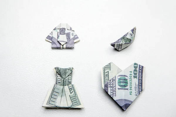 Image Money White Background — Stock Photo, Image