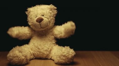 Oyuncak ayının karanlık arkaplan görüntüleri 