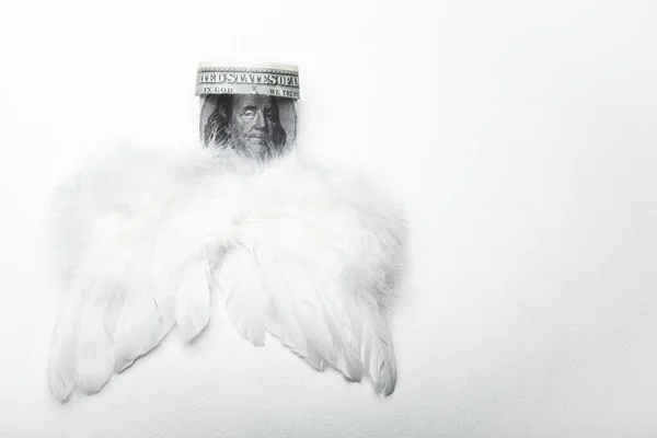 Image Money Wings White Background — Stock Photo, Image