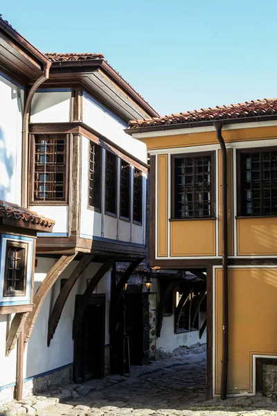 Plovdiv eski şehrin dar sokakları
