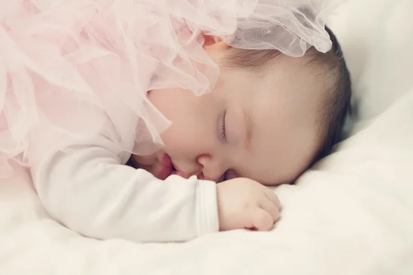 Sleeping Newborn Baby Girl — Stock Photo, Image