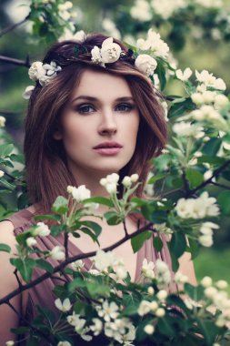 Romantik kadın moda Model açık havada