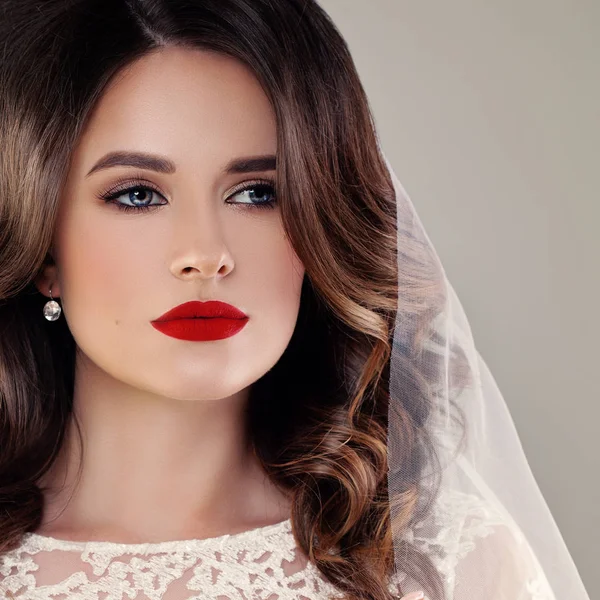 Güzel gelin moda Model, Closeup düğün portre. Kadın F