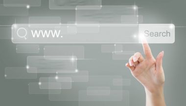 Www ve el işaret ile Internet sörf kavramı 