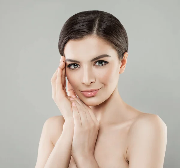 Female Face. Healthy Woman Face Close Up Stock Image