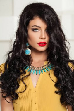 Çekici kadın moda Model portre portre. Çekici kız 