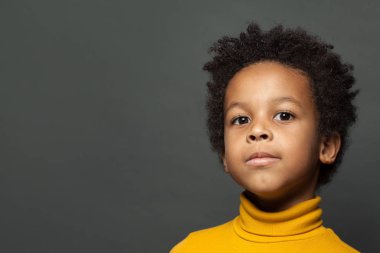 Afro-Amerikan çocuk portresi.
