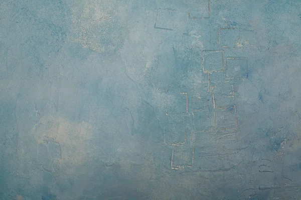 Abstrakte blaue Betonwand Stuck Hintergrund — Stockfoto