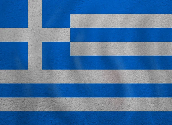 Vecchio Sfondo Bandiera Grecia All Aperto Con Luce Del Sole — Foto Stock