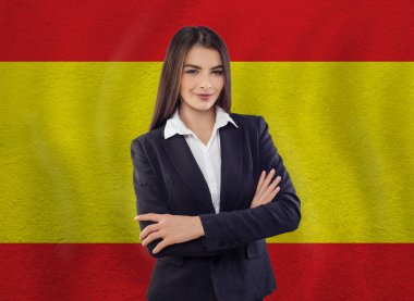 Genç kadın işe hazır ya da dil öğrenmeye