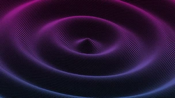 Abstract wave background with moving cubic surface. Radial ripple — Stock Footage Abstract wave background with moving cubic surface. Radial ripple Royalty Free Stock Video