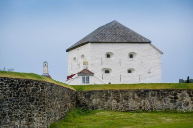 Beyaz Kule, Kristiansten Kalesi, Trondheim, Norveç.