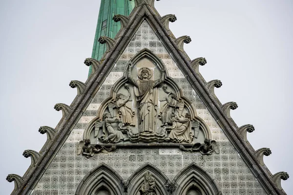 尼德罗斯教堂的钟塔挪威. — 图库照片