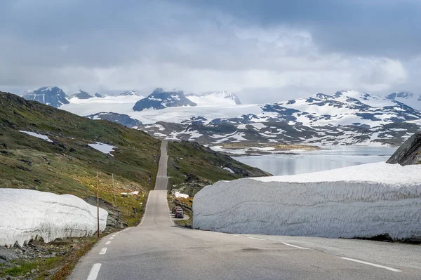 County Road 55, strada di montagna più alta della Norvegia — Foto Stock