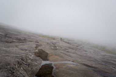 Kjerah yürüyüş yolu siste
