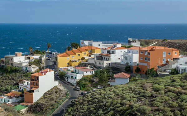 Canarian village and ocena view — Stock Photo, Image