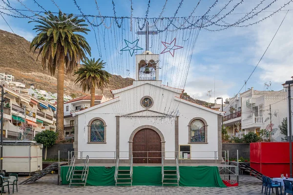 Kirke i Los Gigantes, Tenerife ø - Stock-foto