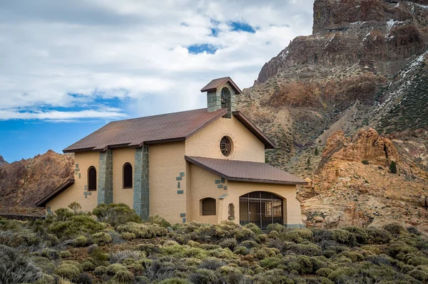 Ermita de Nuestra chapel at El Teide national reserve, Tenerife island. — Stock Photo, Image