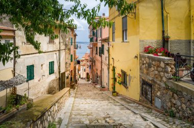 Colorful Santo Stefano old town street.