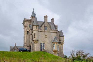 Old Glengorm Castle on the hill