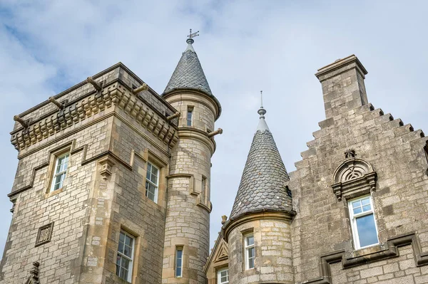 Close view of Glengorm Castle towers — Stok fotoğraf