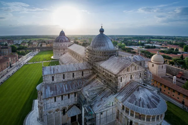 Duomo di Pisa vue aérienne — Photo