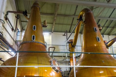 Scottish whisky vintage distillery equipment clipart