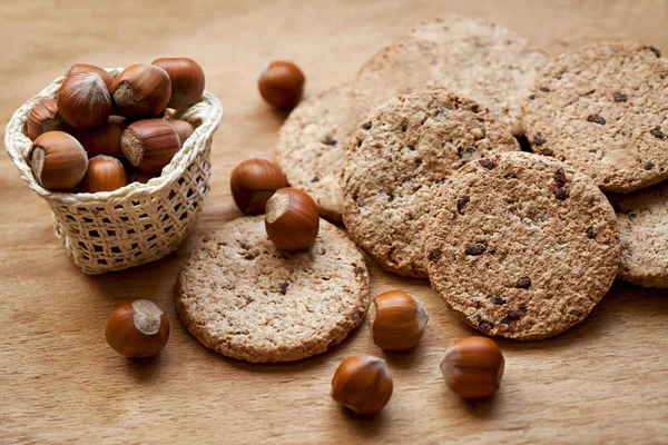 Vegetarische koekjes met hazelnoot — Stockfoto