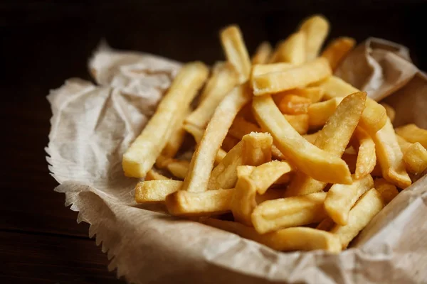 Francia Krumpli Gyors Élelmiszer Burgonya Chips Ételek — Stock Fotó